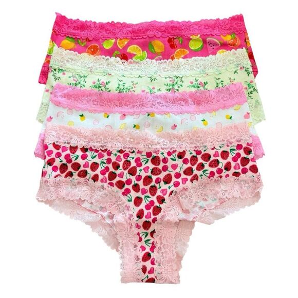 Victoria's Secret PINK Cheeky Lace Panties Womens Medium M LOT OF 4 VS Panty - Picture 1 of 9